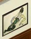 egon schiele reclining woman with green stockings